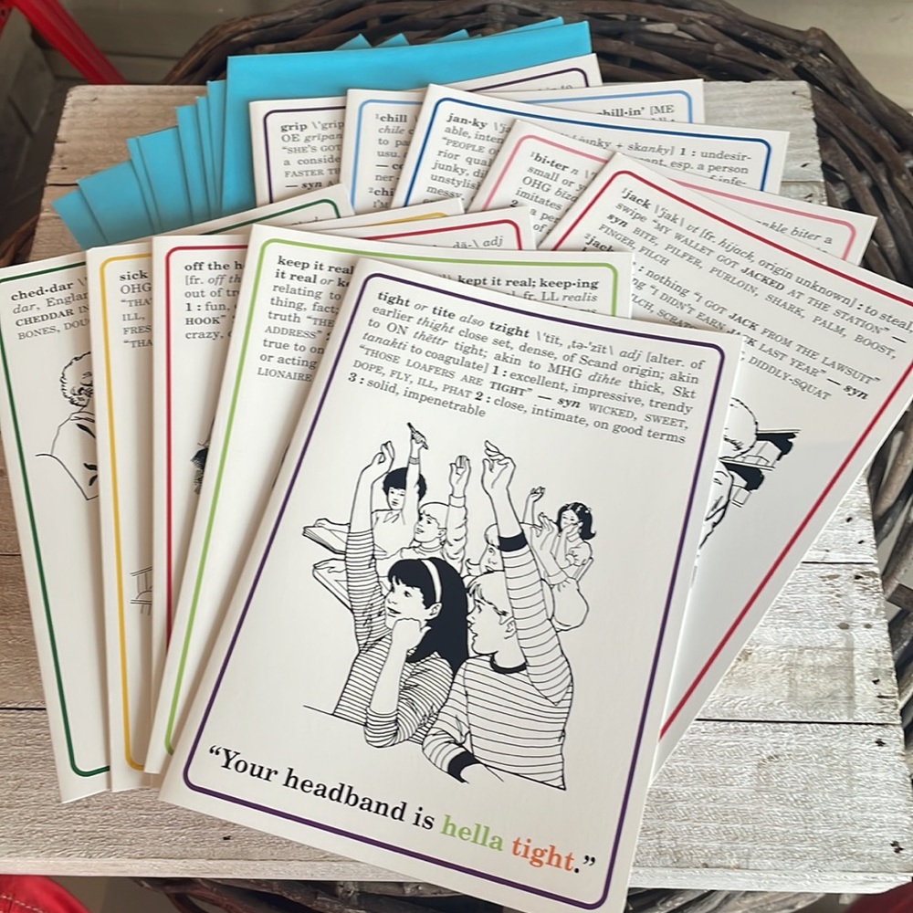 🧡SLANG Flashcard Greeting Cards, Set of 10